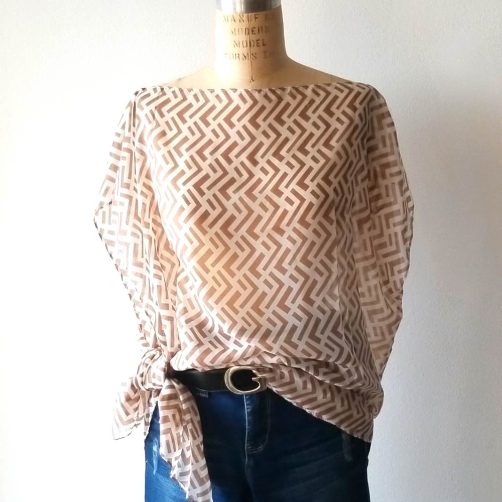 NEW Sheer Top / Tunic / Coverup ONE Sz
